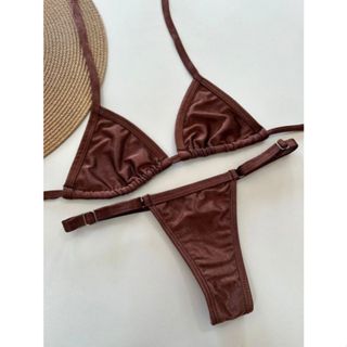 Biquini cortininha marquinha de fita com regulagem em Oferta na Shopee