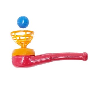 Kit com 5 Cachimbo com bolinha de assoprar infantil colorido Mini Toys