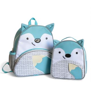 Mochila Infantil Mais Lancheira Térmica Raposa Azul Modelo Zoo Creche em Oferta na Shopee