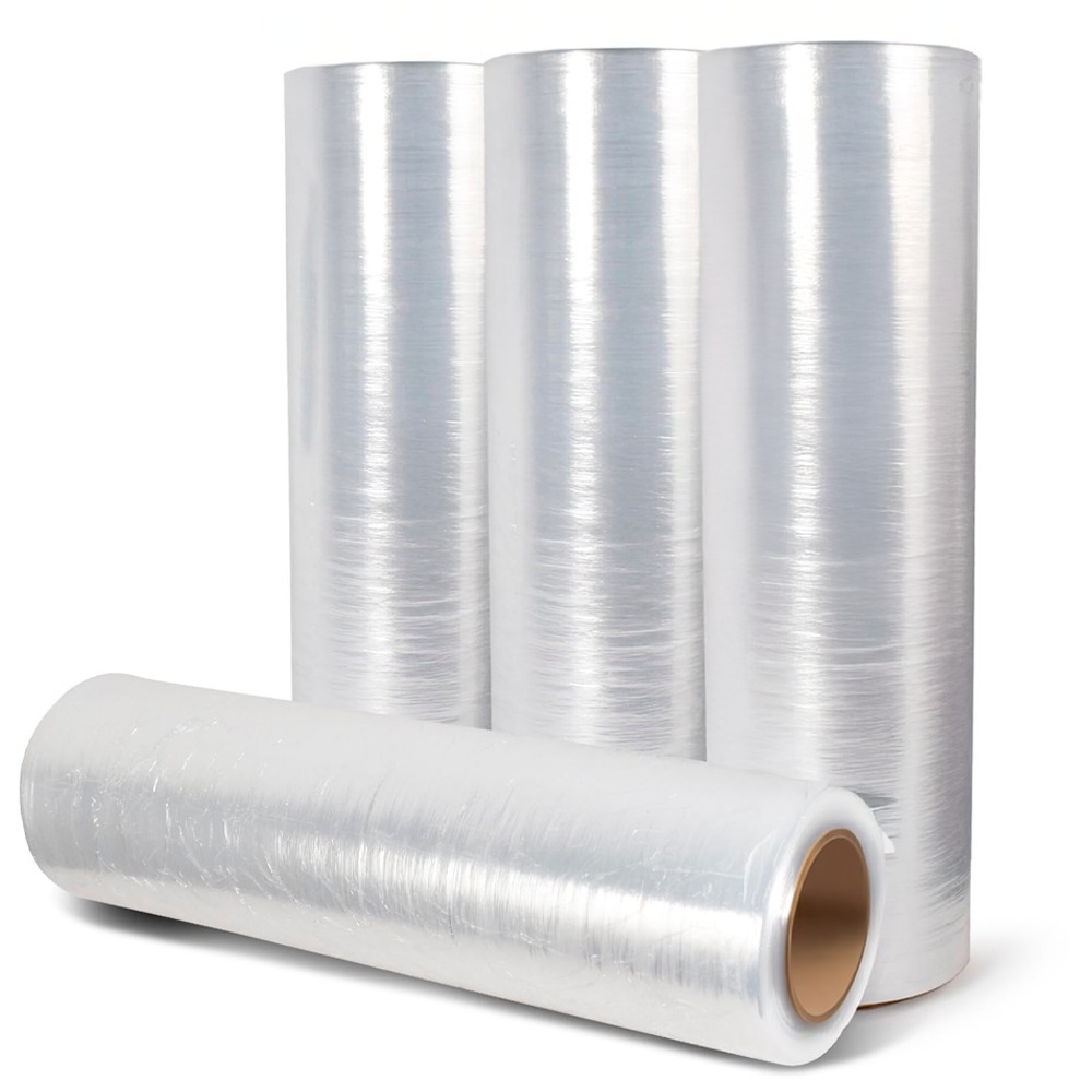 Bobina Filme Stretch transparente 500x25 Micras - 300% esticável 1Kg - ideal para ecommerce