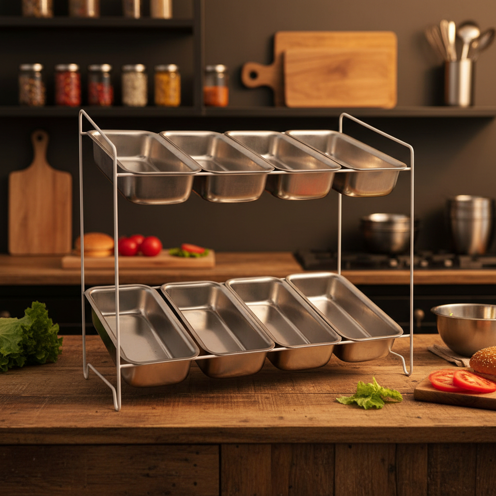 Condimentadora Pizzarola 8 Cubas Alumínio 750ml – Estrutura Aramada em Oferta na Shopee