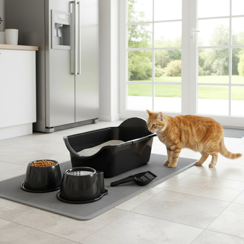 Kit Caixa Areia Gatos Pet Grandes Banheiro Sanitario Bandeja Furba Durapets Toalete