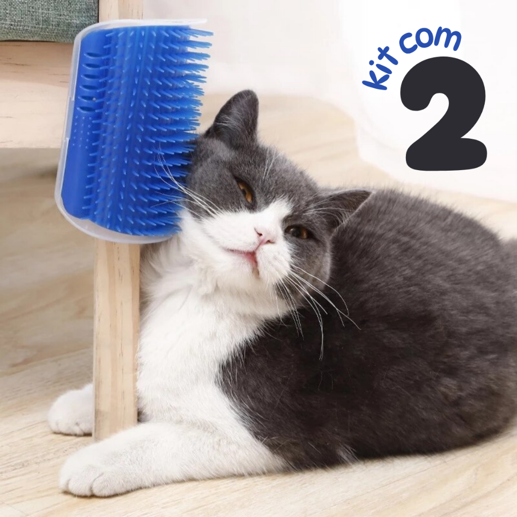 Kit 2 Brinquedos Para Gatos Coçador Escova C/ Catnip Cadeira