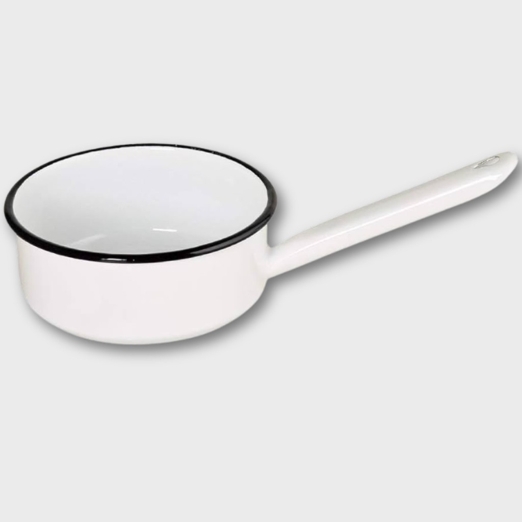 Panela Papeiro Esmaltada n14 800ml Metalouca Branca