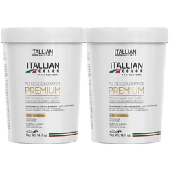 2 Unidades Pó Descolorante Premium Itallian Color Pó Descolorante Azul
