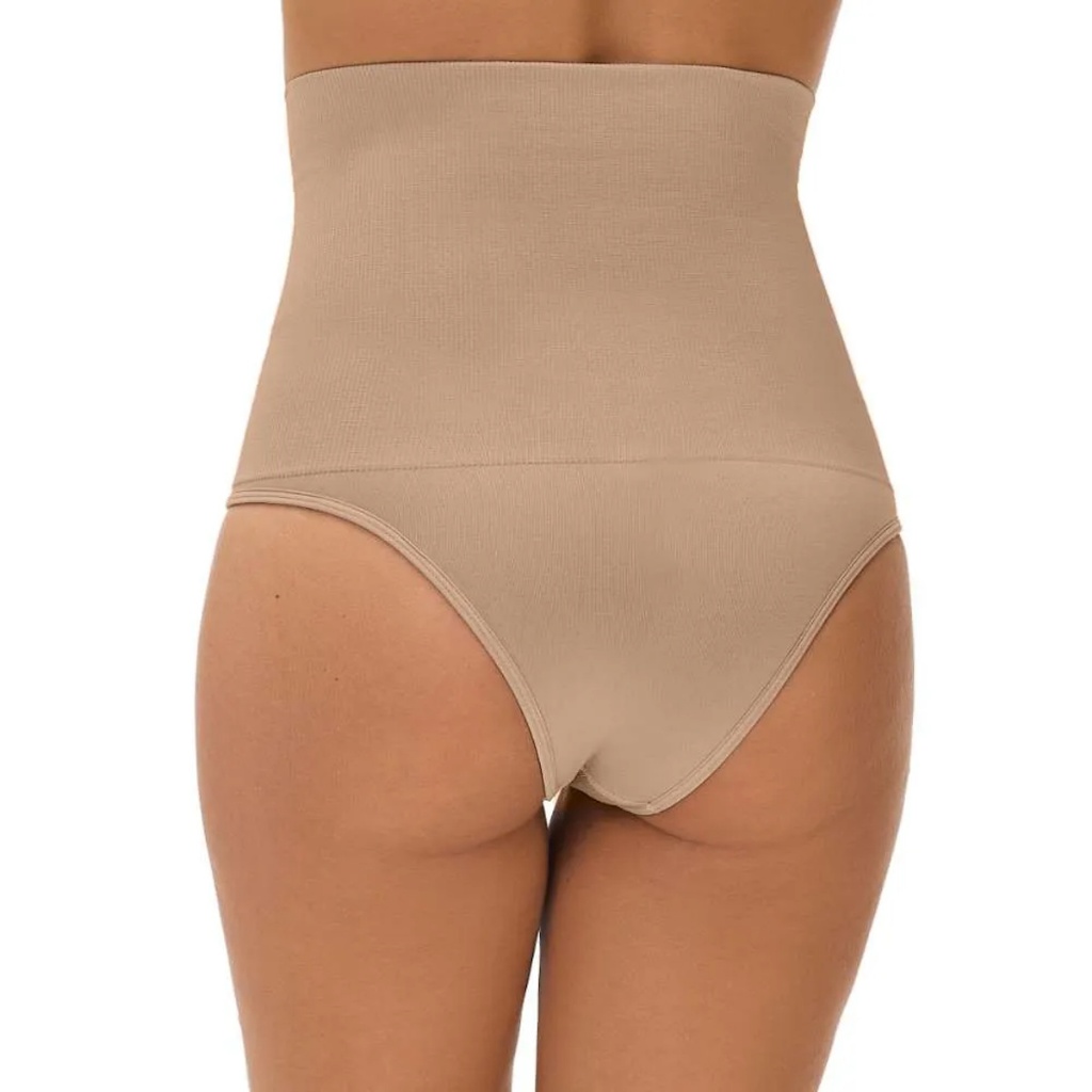 Calcinha Modeladora Zee Rucci ZR0801-002 Chapa Barriga Tanga Alta Sem Costura Original