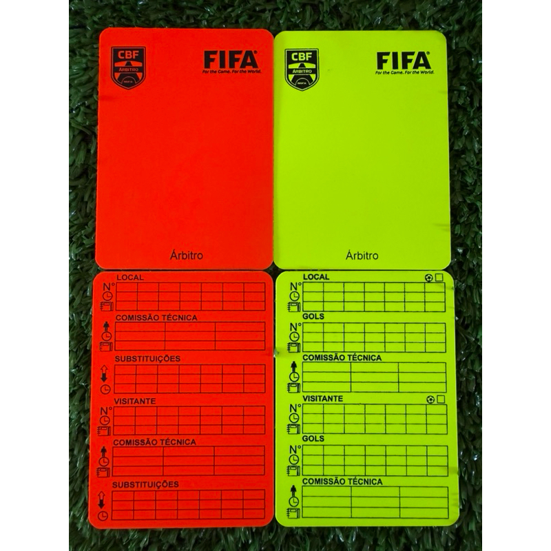 Par de Cartão Vermelho e Amarelo
