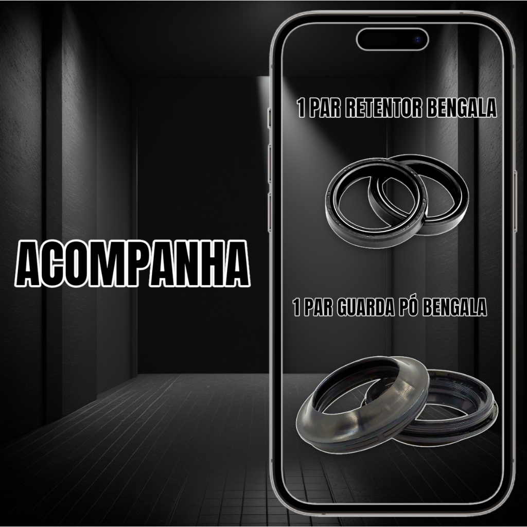Retentor Bengala + Guarda Pó Bengala Apache Rtr 200 — imagem 2 de 2