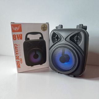 Caixinha Caixa de Som Bluetooth Portátil Led 8w SD/Rádio/USB/TF/FM/MP3 Promoção Presente AL-5308 em Oferta na Shopee