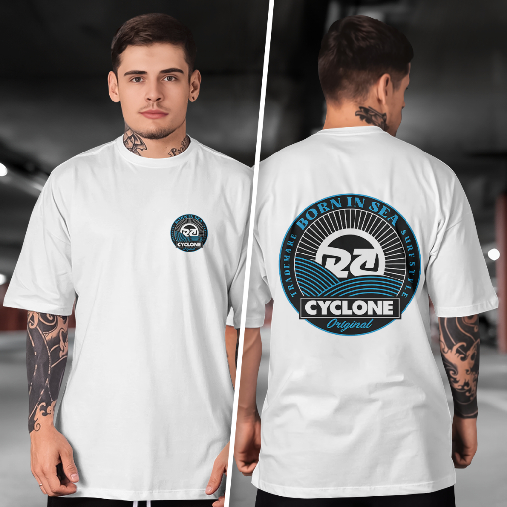 Camisetas CYCLONE TIDE MARK F-C gola redonda malha 100% algodão rnt