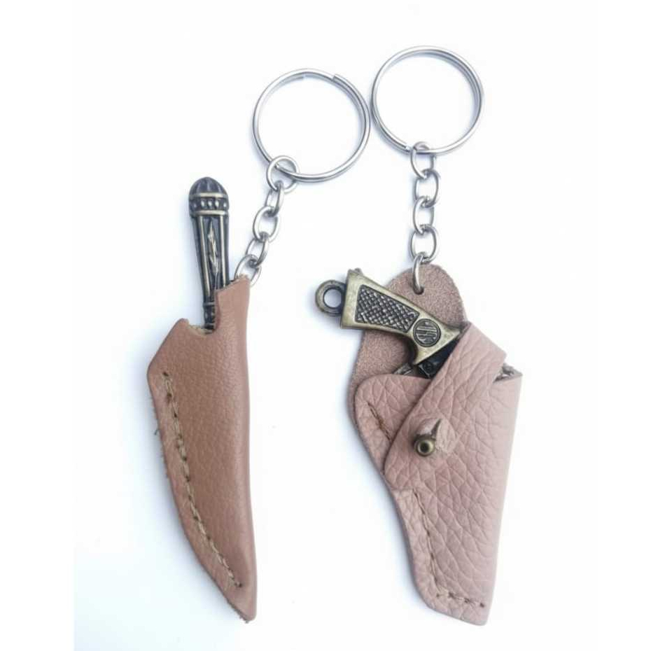 Kit Chaveiro Faca + Chaveiro Revólver - Para Brindes, Presente e Decoração