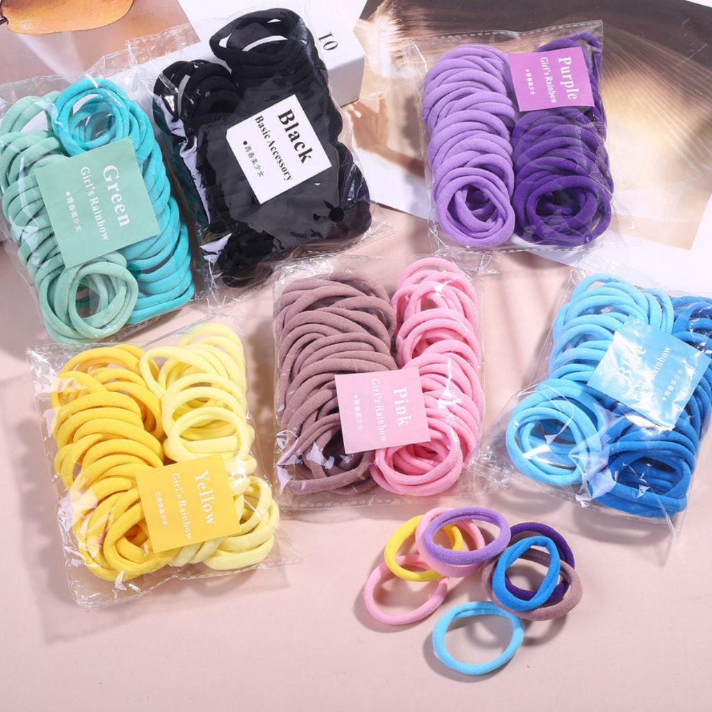 Kit 100/36 Xuxinhas de Cabelo Elásticos Coloridos Resistentes e Macios Infantil/Adulto em Oferta na Shopee