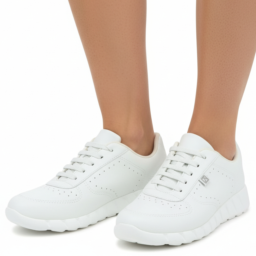 Tênis Feminino Piccadilly Branco Elastico Calce Facil Conforto Casual Formal Leve 970110
