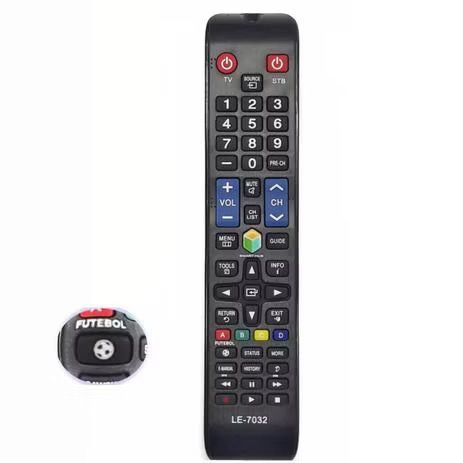 Kit com 10 peças Controle Remoto Tv Samsung Smart Futebol Led 7032