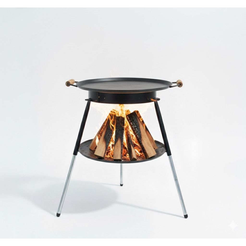 Fogão Portátil a Lenha com Tacho  P/– Rústico, Prático e Perfeito para Frituras