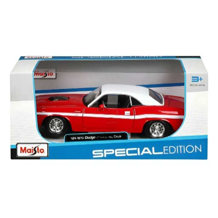 Miniatura Dodge Challenger R/T 1970 1:24 metal Diecast colecionável maisto Licensiada