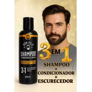 3 em 1 Shampoo, Condicionador e Escurecedor De Cabelos Brancos Grisalhos Tonalizante + Brilho 250ml em Oferta na Shopee