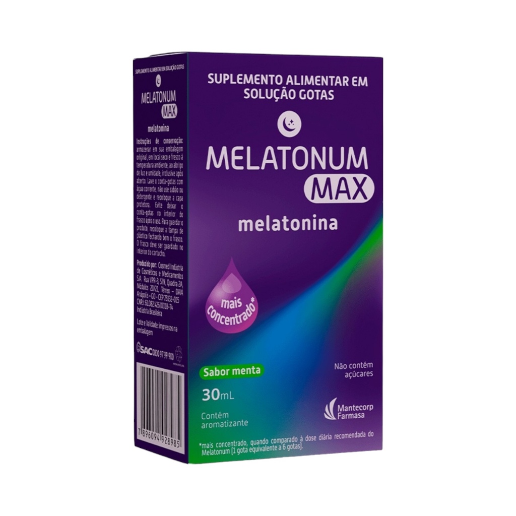 Melatonum Max 30 ml – Melatonina para Auxiliar no Sono da Hypera