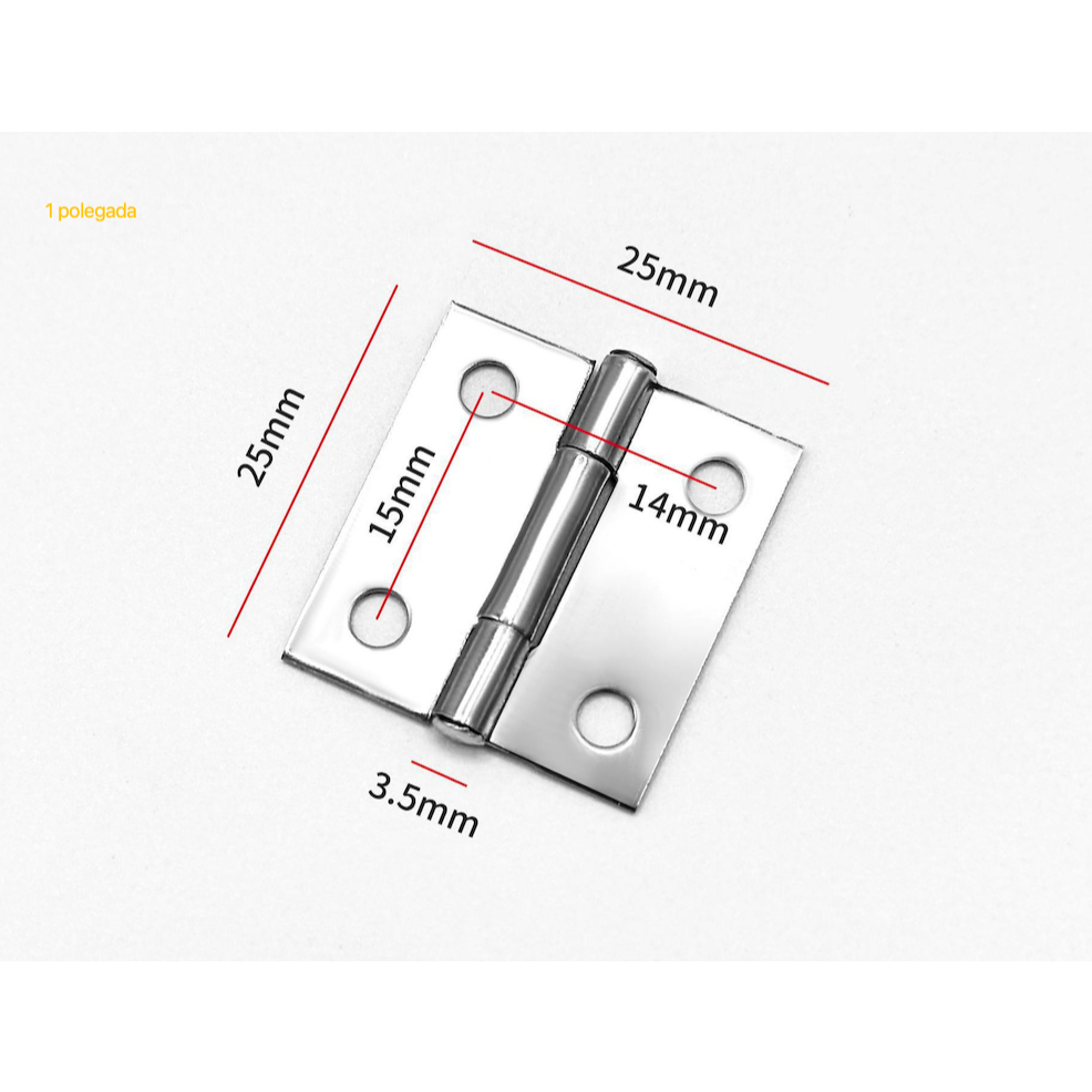 KIT Dobradiças Aço Inox N-304 1 Polegada P/Portas Móveis De Madeira (Parafusos Não Incluídos) VENTO em Oferta na Shopee