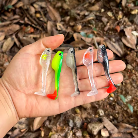 Isca Artificial Shad Silicone 6cm ultra light várias cores isca artificial soft isca