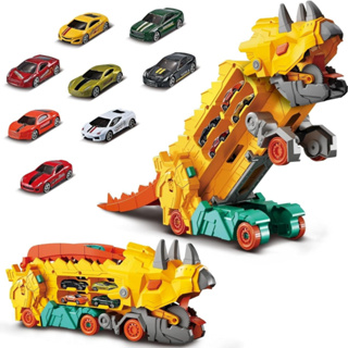 Caminhão Transporte Dinossauro T-Rex Triceratops Ultimate Cegonha Pista Carrinhos Maleta em Oferta na Shopee