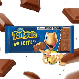 Barra De Chocolate Ao Leite Tortuguita 80G - Arcor em Oferta na Shopee