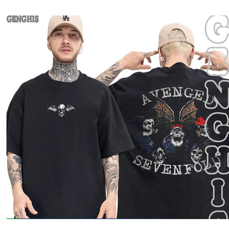 Camisa Avenged Sevenfold Caveira Banda Completa Banda De Rock Heavy Metal Camiseta Oversized Unissex