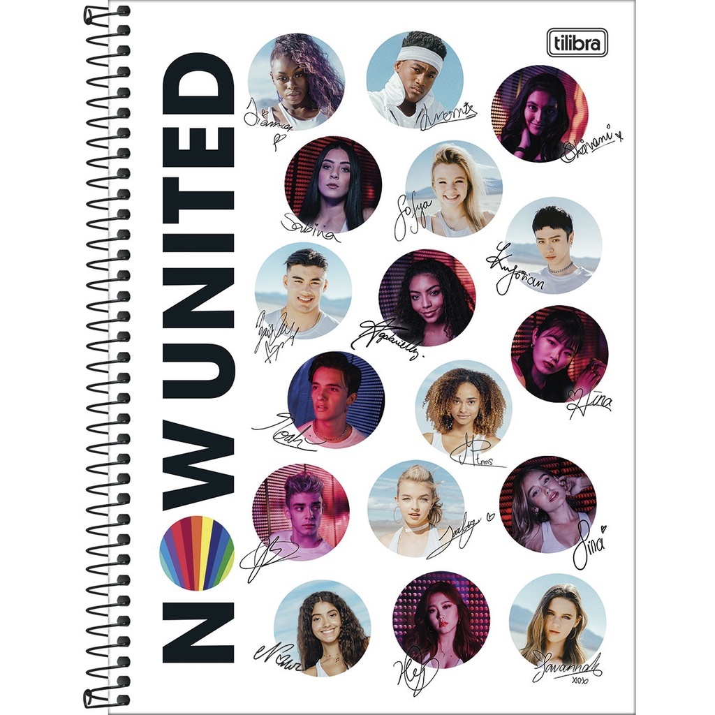 Caderno Espiral Capa Dura Univers 1M Now United 80 Folhas