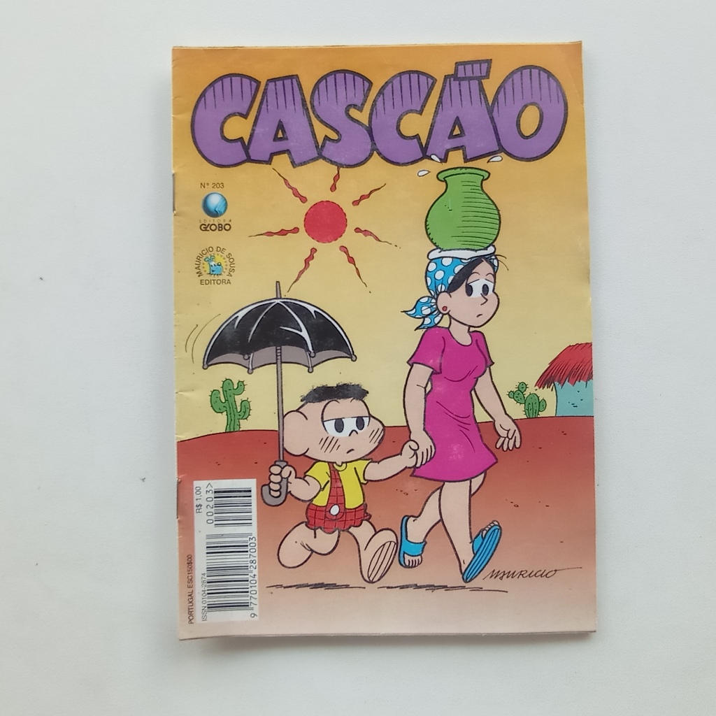 Gibi Cascão nº 203 - Turma da Mônica - Ed. Globo - 1994