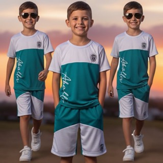 Conjunto Masculino Infantil Abrigo Juvenil Verão Lançamento Top em Oferta na Shopee