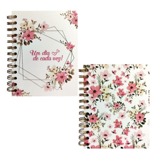Agenda 2026 Premium Floral Espiral e Capa Dura 17,3X12,7CM