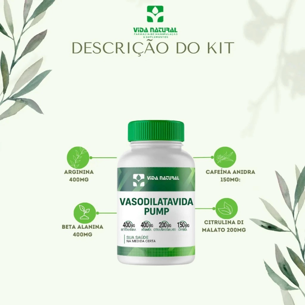 Pump Dilatador 30 cps - Vasodilatador para Aumento de Força