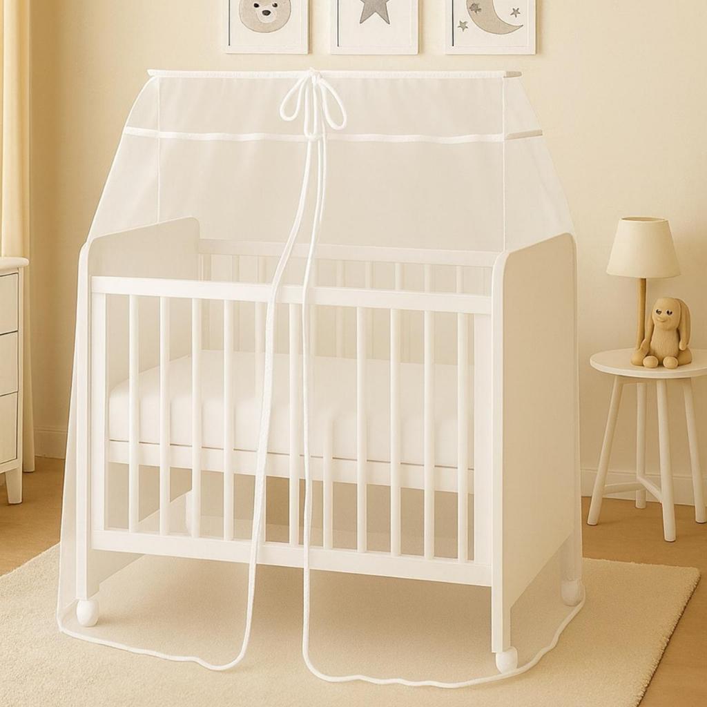 Mosquiteiro De Tule Para Mini Berço Canaa Ou Moises Branco