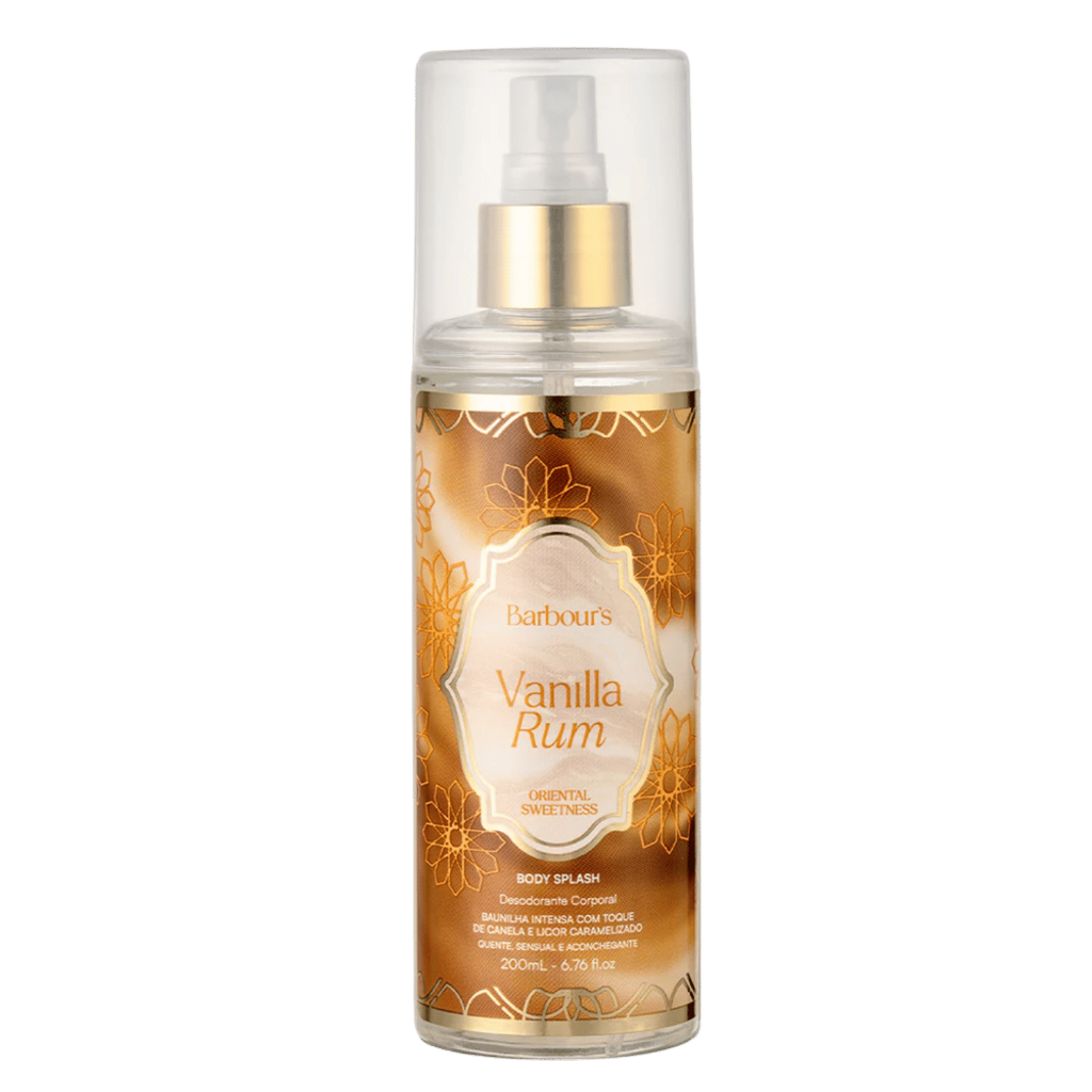 Imagem Body Splash Vanilla Rum Barbour's 200ml Desodorante Colônia Oriental Sweetness Árabes