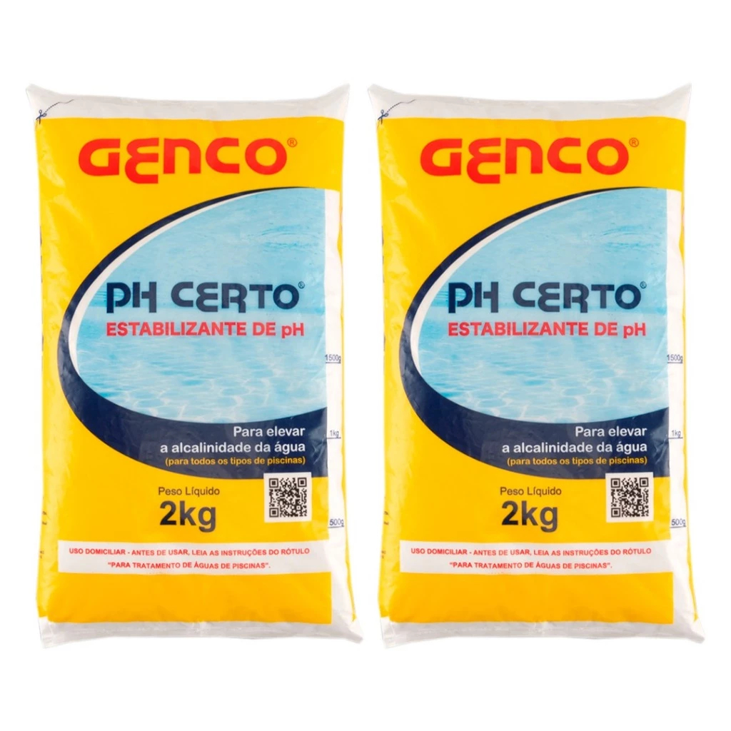 Kit 2un Ph Certo 2kg Genco - Estabilizante De Ph - Piscina em Oferta na Shopee