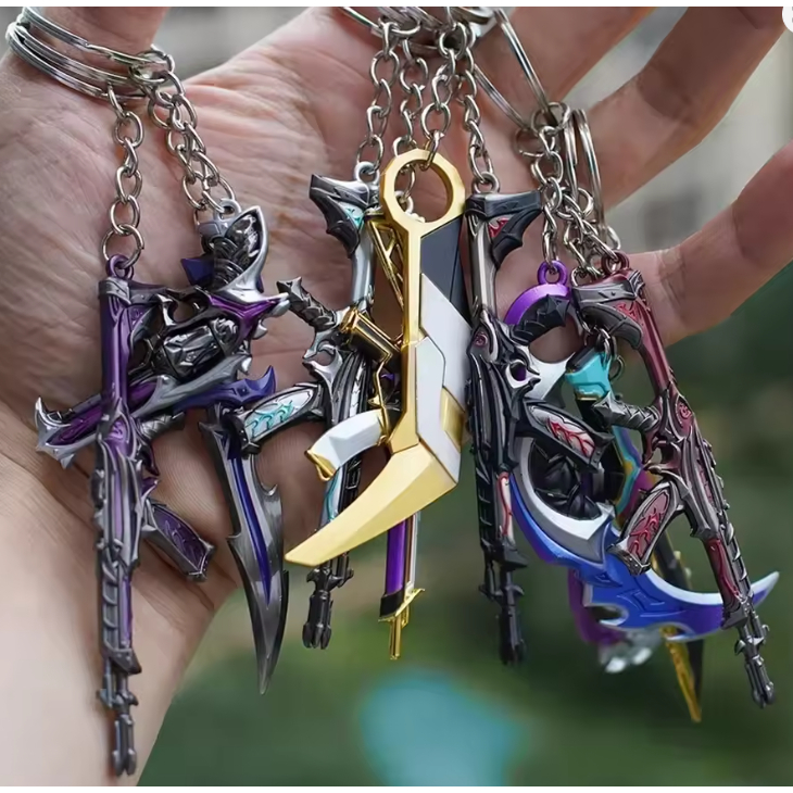 Chaveiros Pingentes Valorant Metal Vandal Phantom Sublime Karambit Reaver Saqueadora