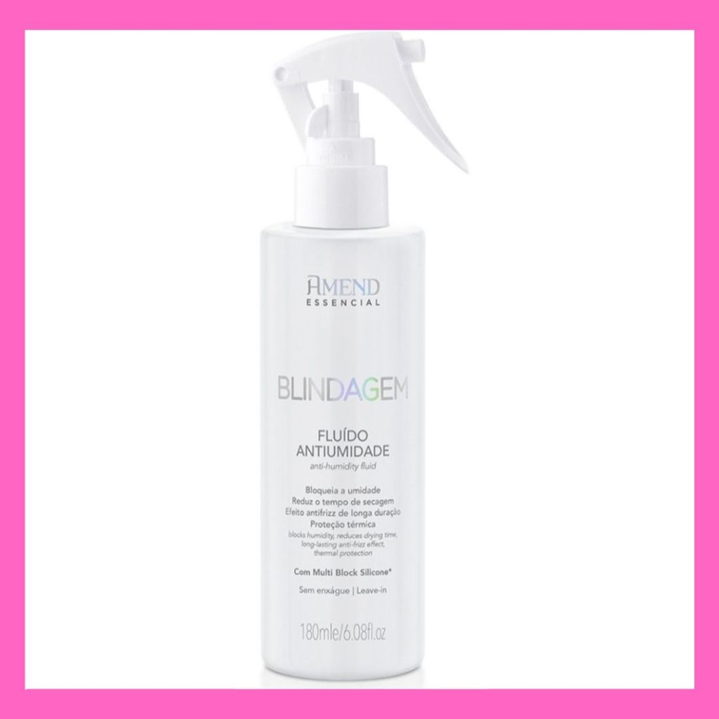 Fluído Antiumidade Amend Cosmetics Blindagem Essencial Bloqueio A Umidade 180ml em Oferta na Shopee