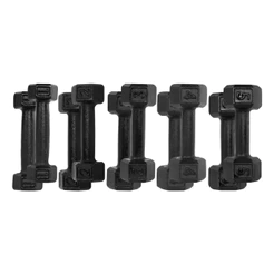 Par De Halteres Dumbell 1 a 5kg Sextavado Pintado Peso de Academia Para Treino Musculação