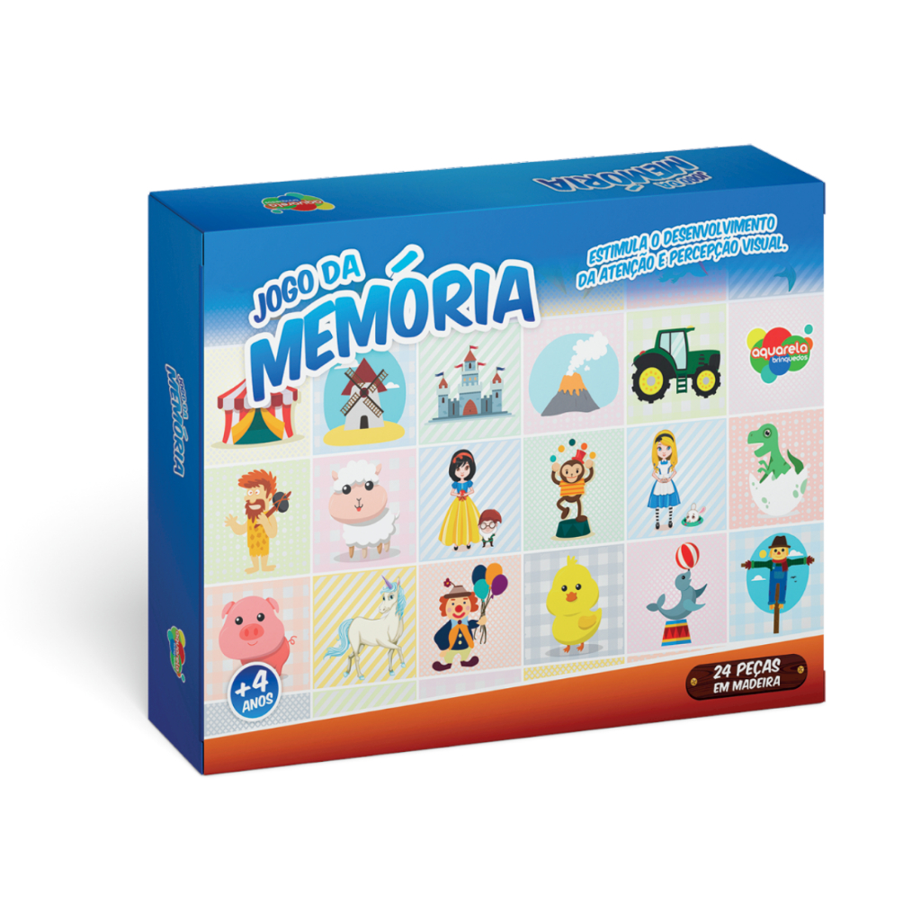 Jogo da Memória em Madeira 24 Peças Aquarela Brinquedos em Oferta na Shopee