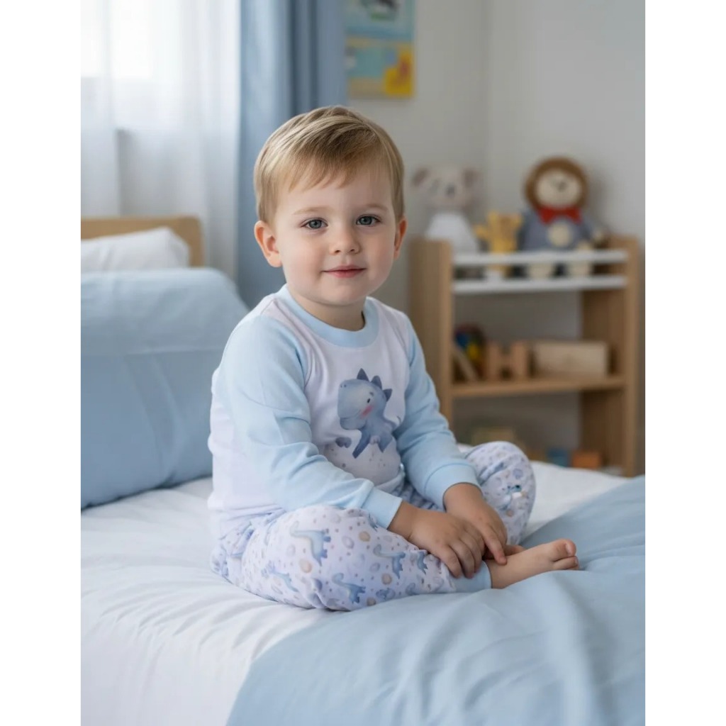 Pijama Infantil Menino Estampado Conjunto Comprido com Blusa e Calça Confortáveis