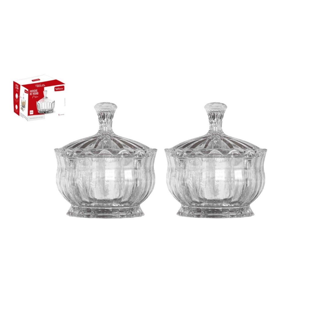 Bomboniere de Vidro 240ml Decoração Elegante e Organizada Potiche Premium Casa Cozinha Lembrancinha em Oferta na Shopee