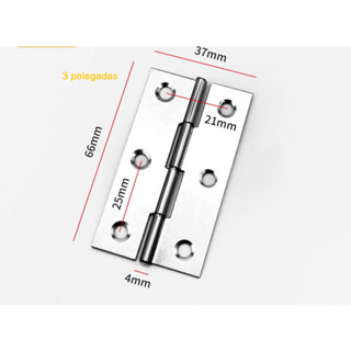 KIT Dobradiças De Aço Inox N-304 De 3 Polegada P/ Móveis de Madeira (parafusos não incluídos) UNI em Oferta na Shopee