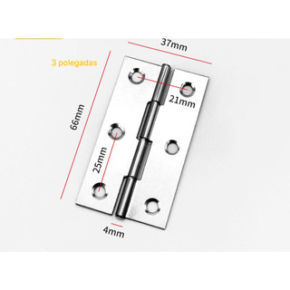 kit 3-12 Dobradiças De Aço Inox N-304 De 3 Polegada P/ Móveis de Madeira (parafusos não i…