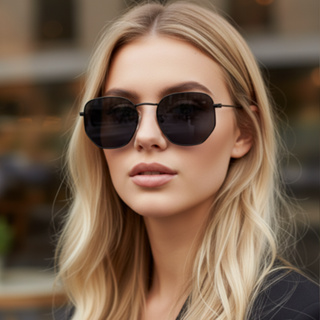 Óculos de Sol Hexagonal Premium Classico Vintage Blogueira Tendencia uv400 Masculino Feminino em Oferta na Shopee