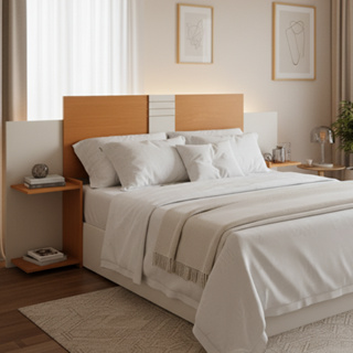 Cabeceira Multifuncional Nexus com Mesas de Cabeceira – Tamanhos Ajustáveis em Oferta na Shopee