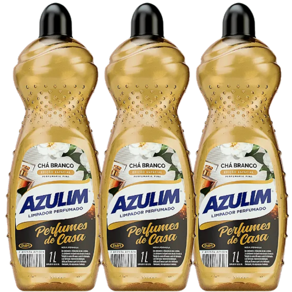 Kit c/3 un Limpador Perfumado Azulim Chá Branco 1L em Oferta na Shopee