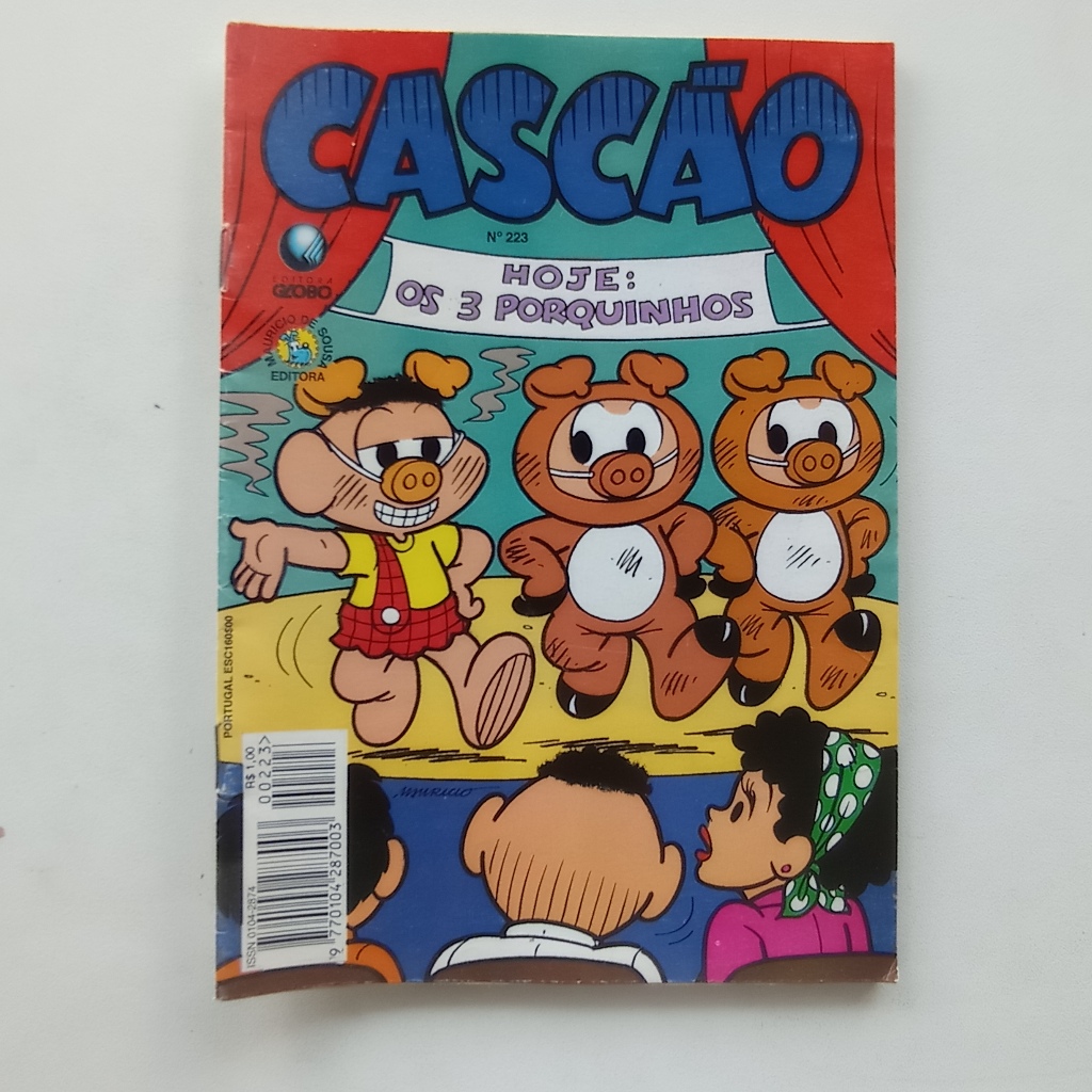 Gibi Cascão nº 223 - Turma da Mônica - Ed. Globo - 1995
