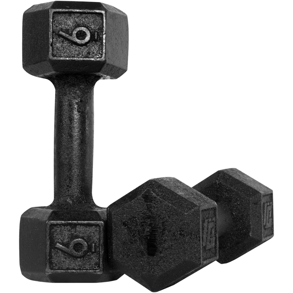 Halter Dumbell 6kg Sextavado Pintado Peso De Academia Para Treino Musculação