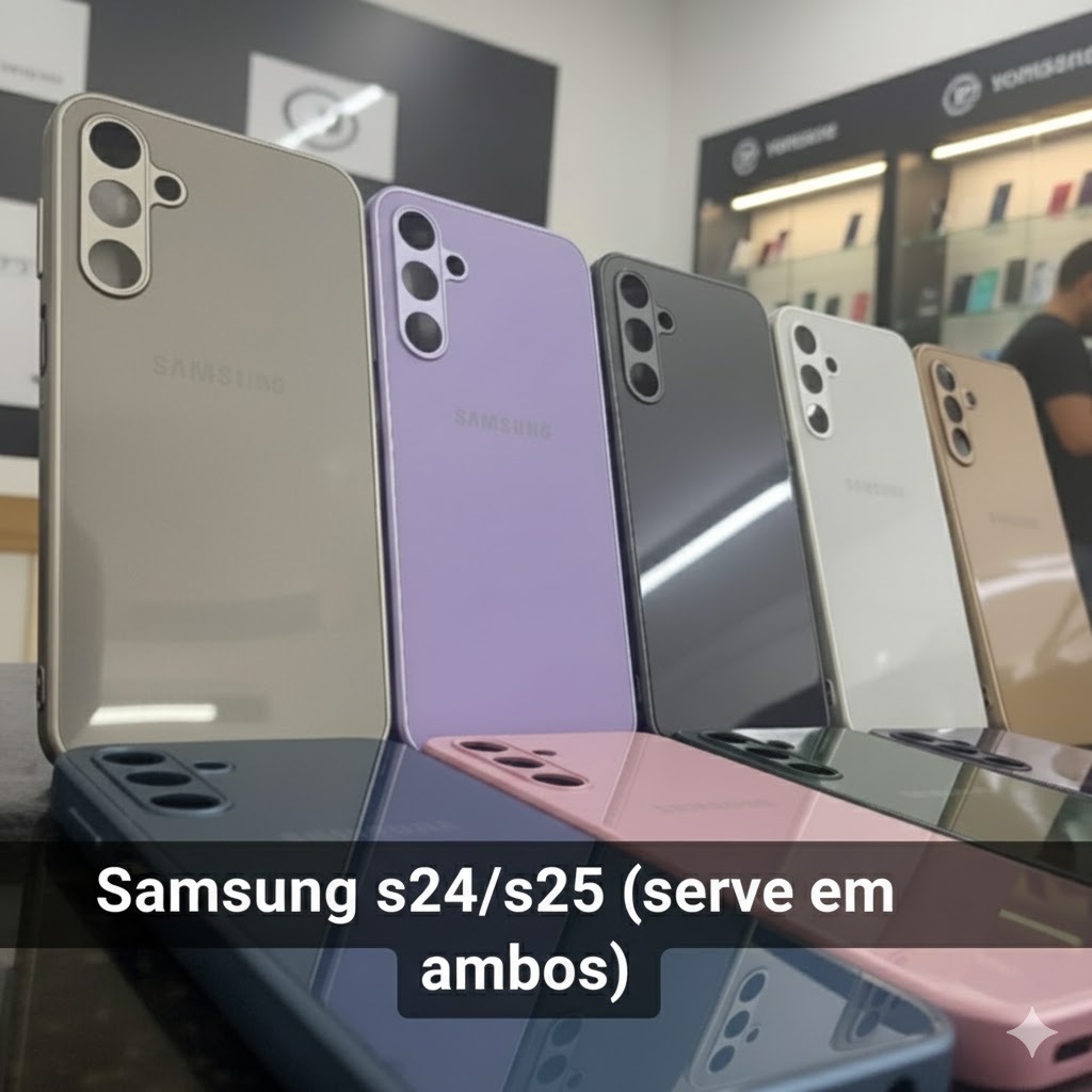 CAPA CASE CAPINHA PREMIUM P/SAMSUNG s24/s25 (serve em anbos) INTERIOR AVELUDADO AG_GLASS PHONE CASE em Oferta na Shopee