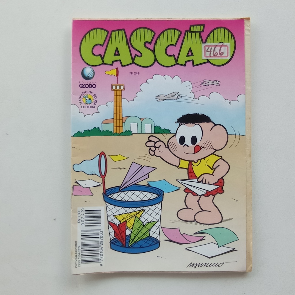 Gibi Cascão nº 249 - Turma da Mônica - Ed. Globo - 1996
